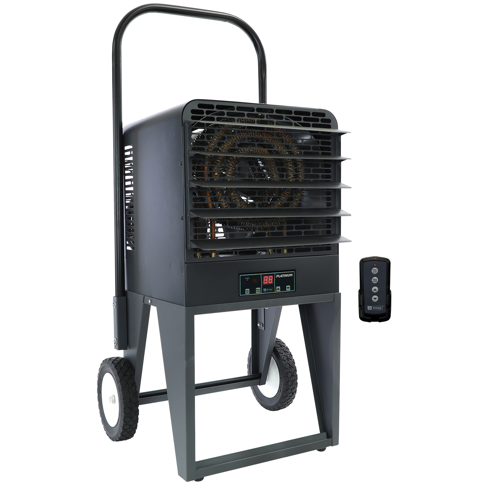 King Electric, Electronic Portable Unit Heater, Heat Type Forced Air, Heat Output 51182 Btu/hour, Heating Capability 1500 ft², Model# PKB2415-1-P-FB